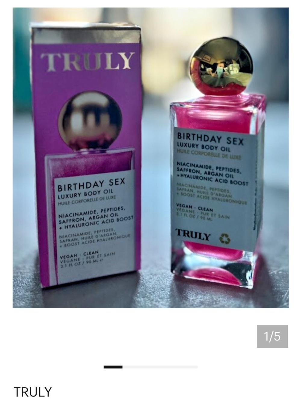 TRULY Pink & Gold Birthday Sex Luxury Body Oil